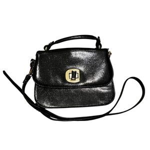 Melie Bianco Vegan Leather Crossbody Bag Black